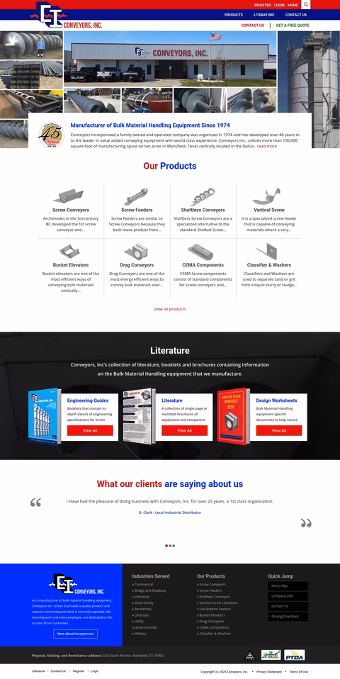 Conveyors-Inc Homepage 1440px