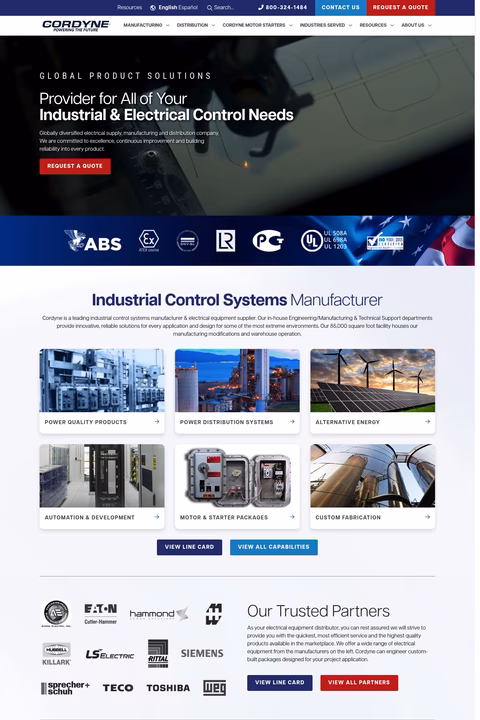 Cordyne Homepage 1440px