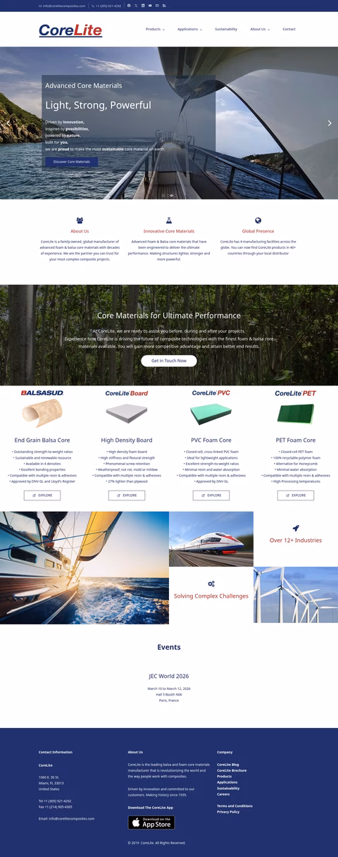 Corelite Homepage 1440px