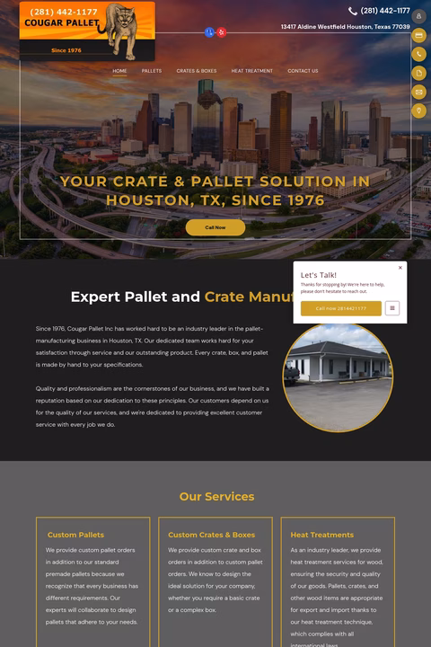 Cougar-Pallet Homepage 1440px