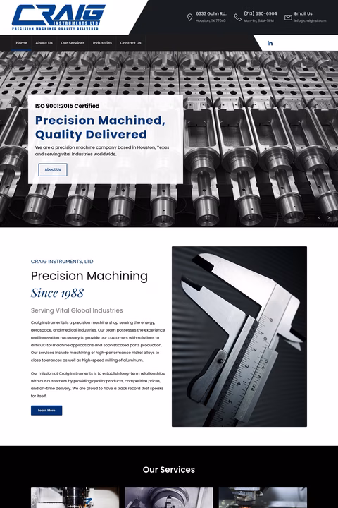 Craig-Instruments Homepage 1440px