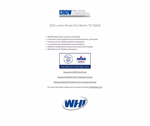 Crow-Precision-Components Homepage 1440px