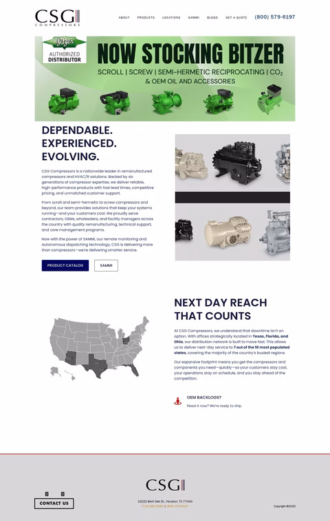 Csg-Compressors Homepage 1440px