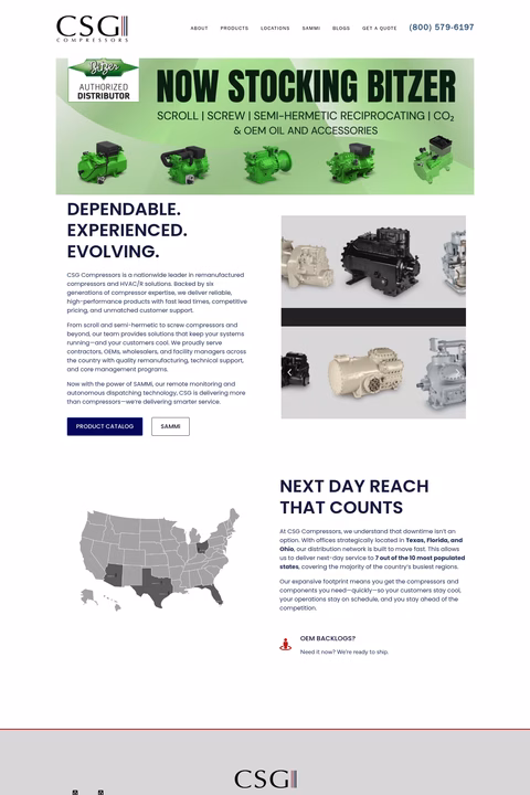 Csg-Compressors Homepage 1440px