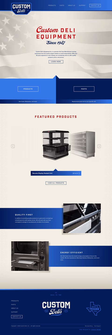 Custom-Delis-Equipment Homepage 1440px