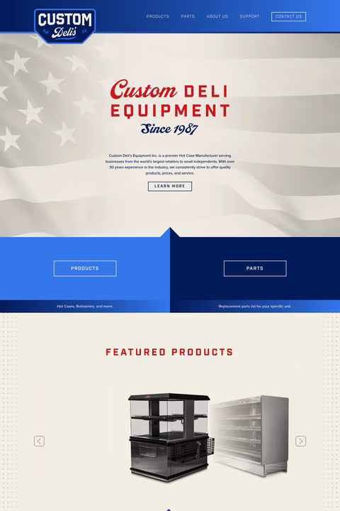Custom-Delis-Equipment Homepage 1440px