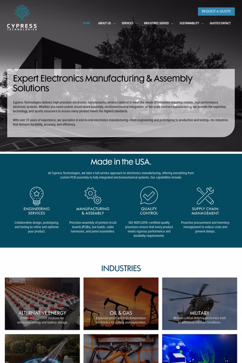 Cypress-Technologies Homepage 1440px