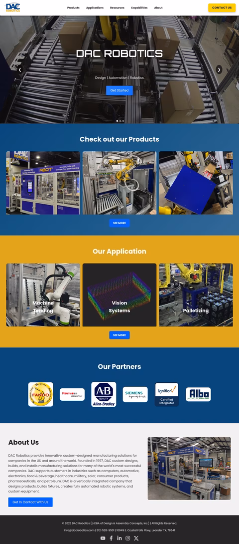 Dac-Robotics Homepage 1440px