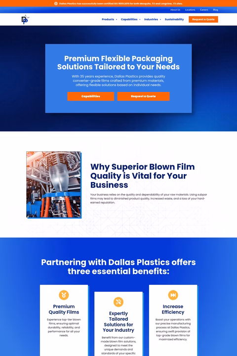 Dallas-Plastics Homepage 1440px