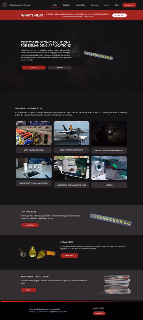 Dallas-Quantum-Devices Homepage 1440px