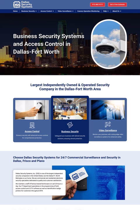 Dallas-Security-Systems Homepage 1440px