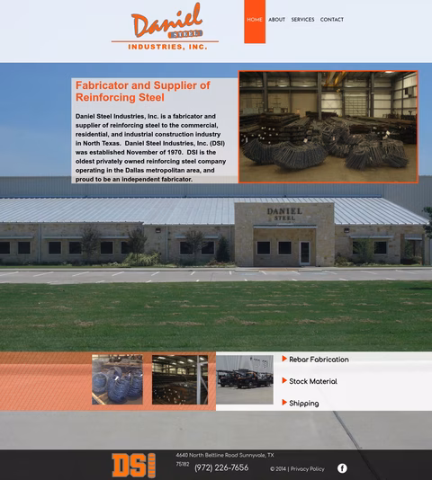 Daniel-Steel-Industries Homepage 1440px