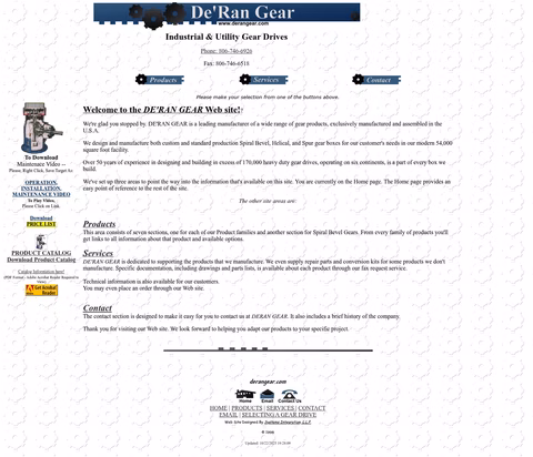 Deran-Gear Homepage 1440px