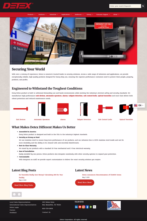 Detex Homepage 1440px