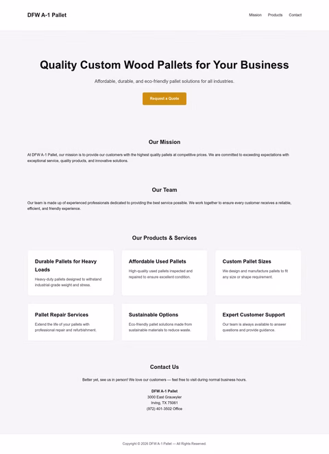 Dfw-A-1-Pallet Homepage 1440px
