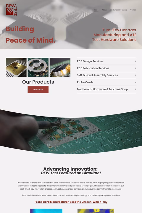 Dfw-Test Homepage 1440px