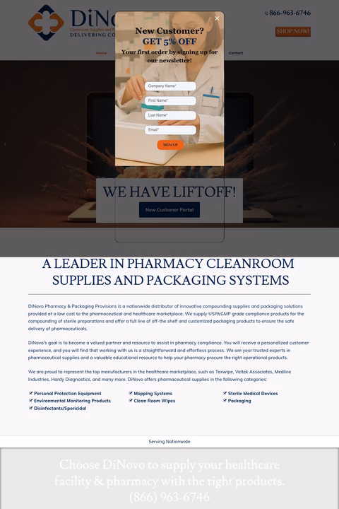 Dinovo-Cleanroom-Supplies-Packaging-Solutions Homepage 1440px