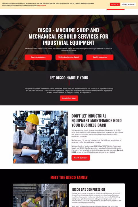 Diversified-Industrial-Service-Company Homepage 1440px