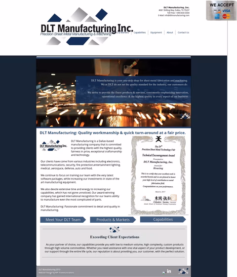 Dlt-Manufacturing Homepage 1440px