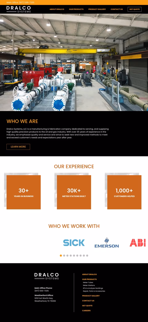Dralco-Systems Homepage 1440px