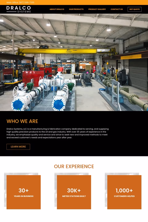 Dralco-Systems Homepage 1440px
