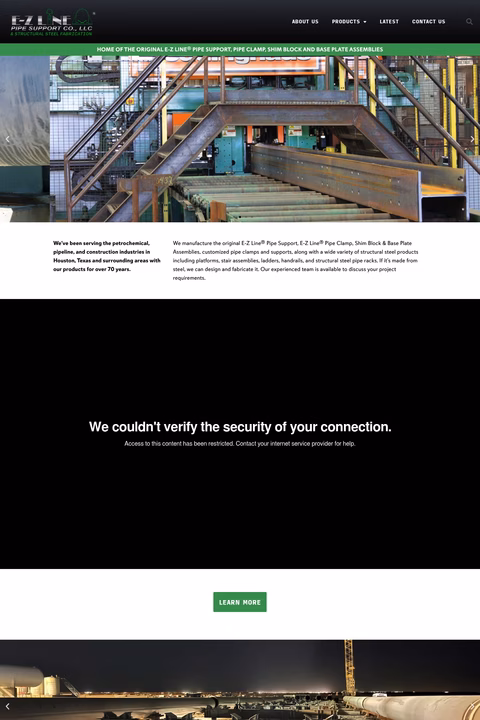 E-Z-Line-Pipe-Support-Company Homepage 1440px