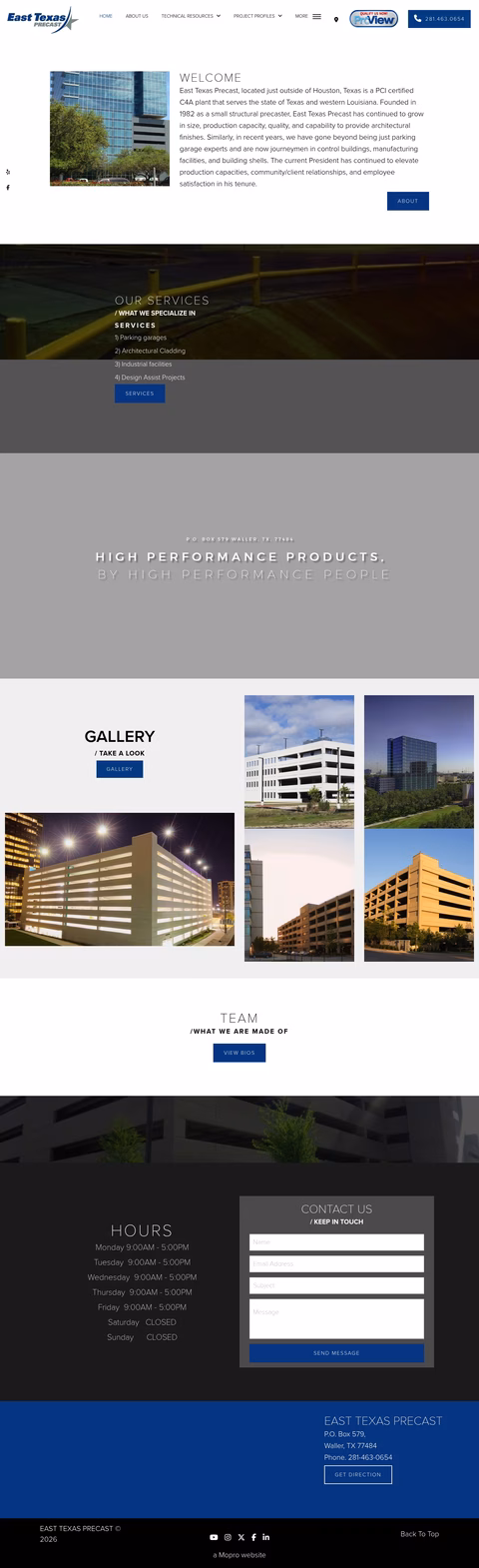 East-Texas-Precast Homepage 1440px