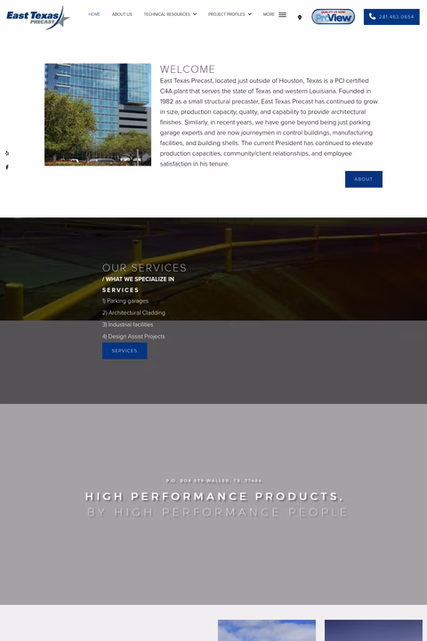 East-Texas-Precast Homepage 1440px