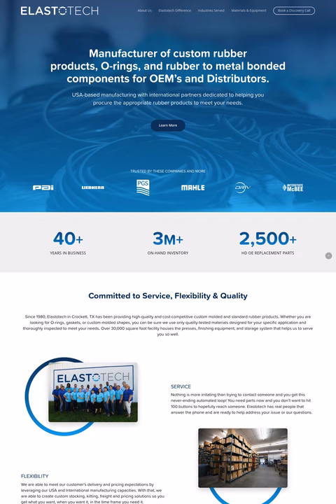 Elastotech-Southwest Homepage 1440px