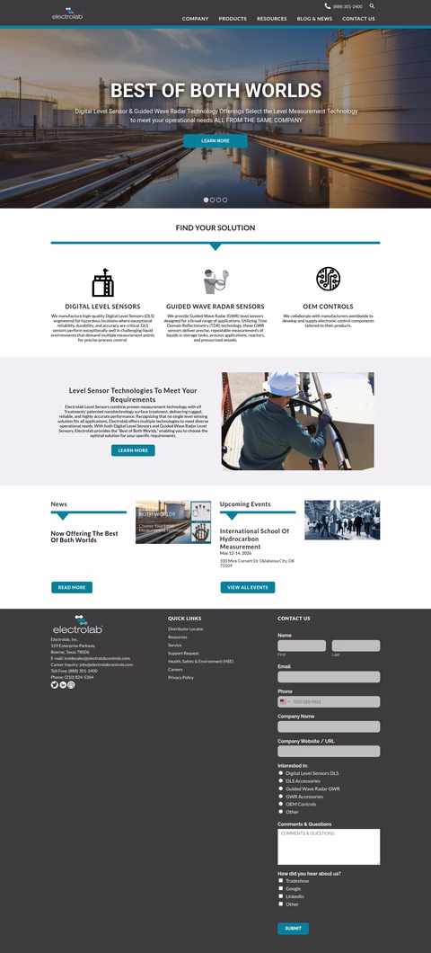 Electrolab Homepage 1440px