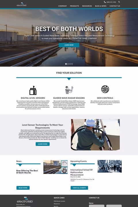 Electrolab Homepage 1440px