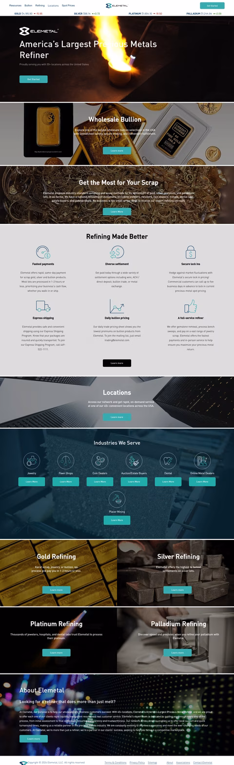 Elemetal Homepage 1440px