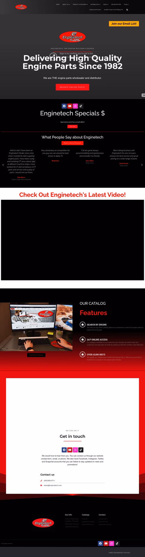 Enginetech Homepage 1440px