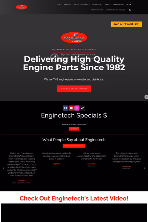 Enginetech Homepage 1440px