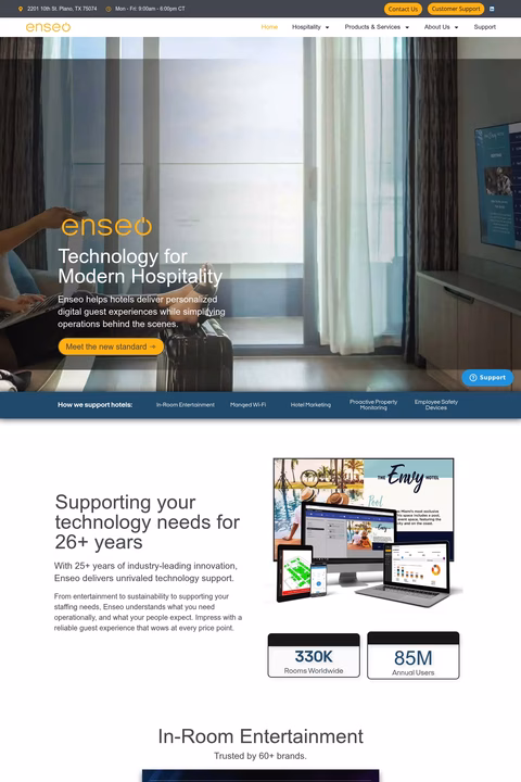 Enseo Homepage 1440px