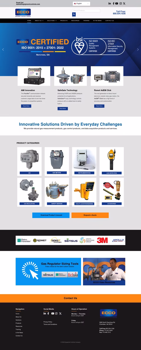 Equipment-Controls-Company Homepage 1440px