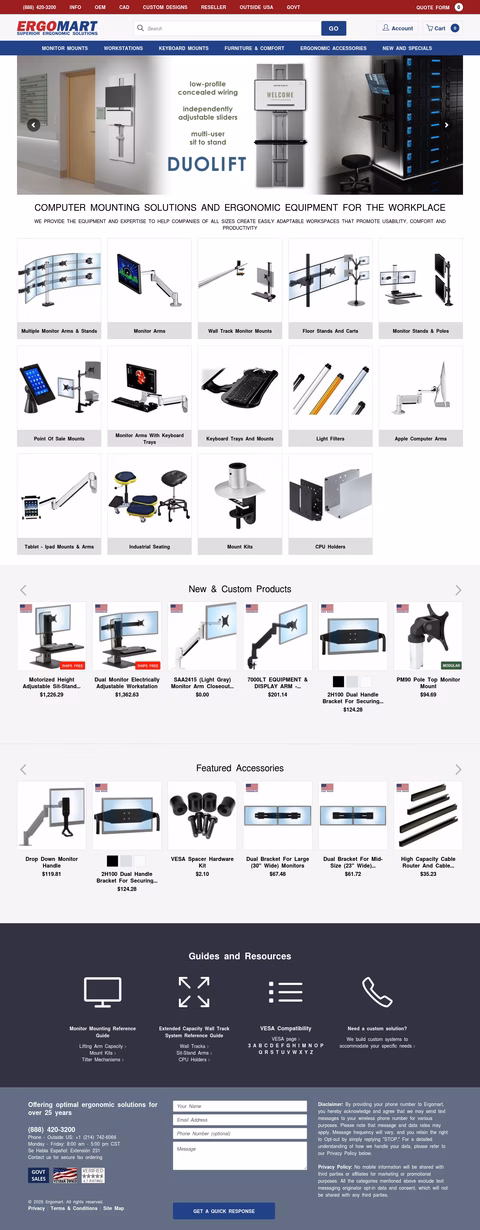 Ergomart Homepage 1440px