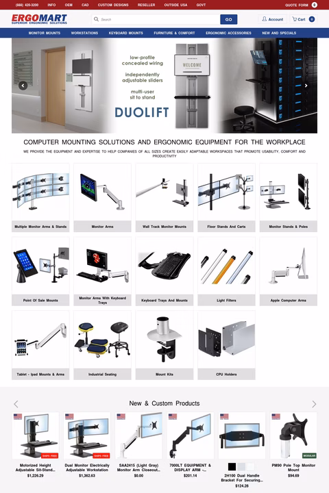 Ergomart Homepage 1440px