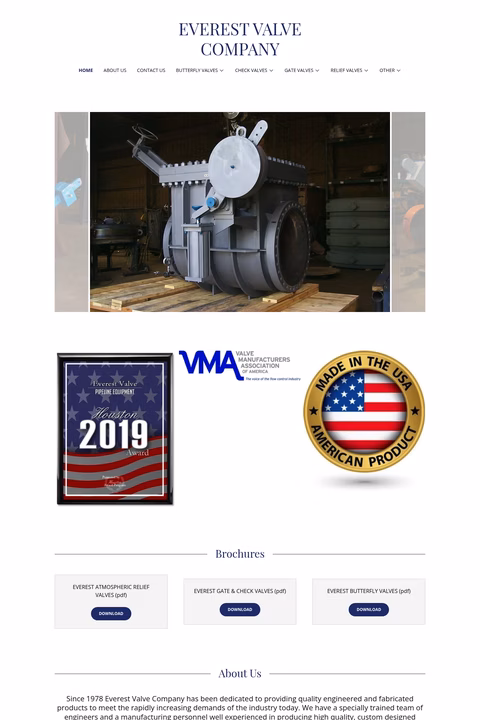 Everest-Valve-Company Homepage 1440px