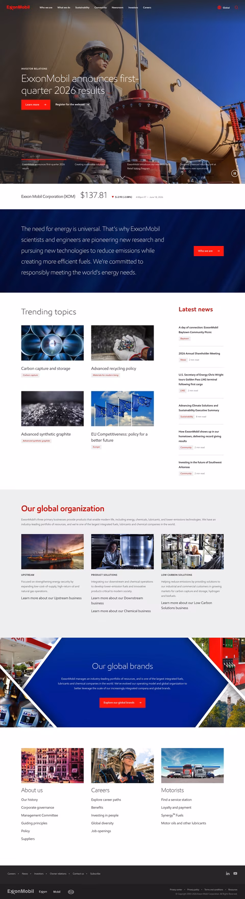 Exxonmobil Homepage 1440px
