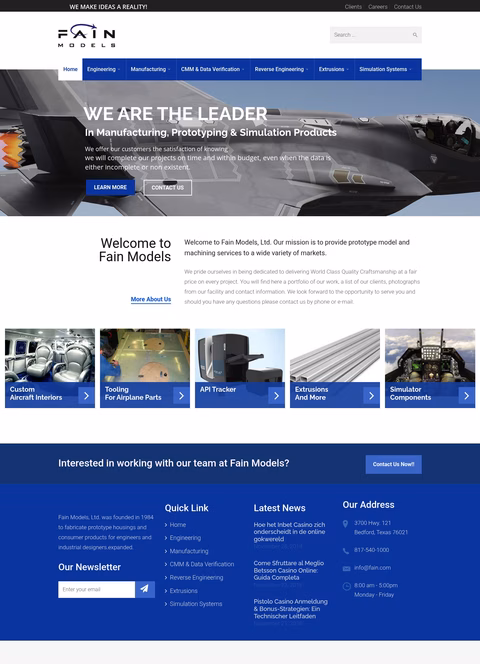 Fain-Models Homepage 1440px