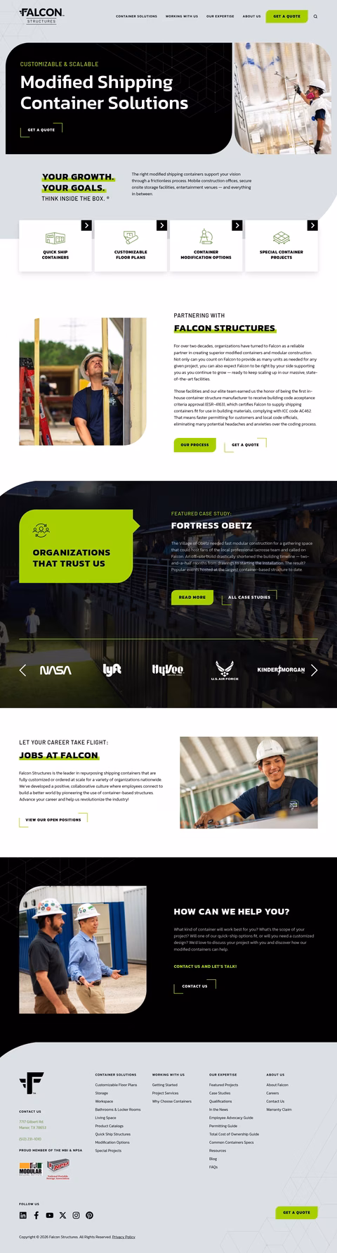 Falcon-Structures Homepage 1440px