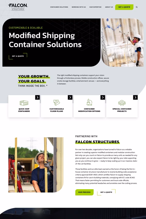 Falcon-Structures Homepage 1440px
