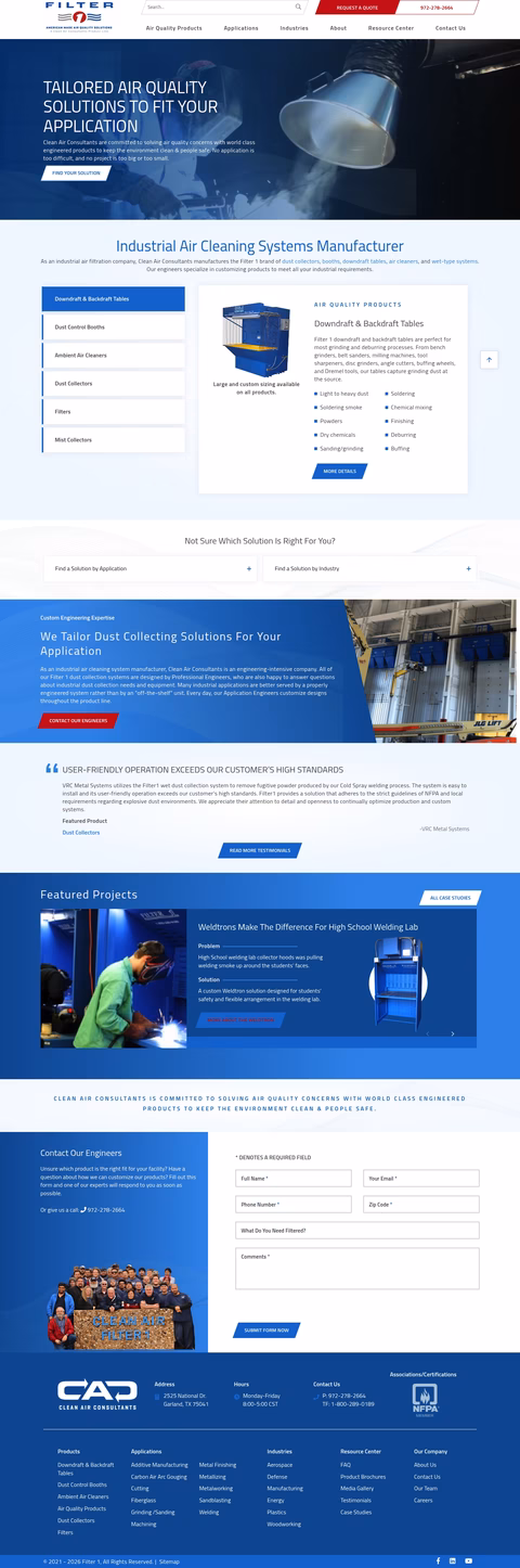 Filter-1 Homepage 1440px