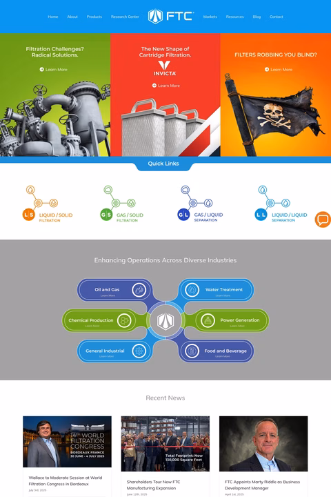 Filtration-Technology-Corporation Homepage 1440px