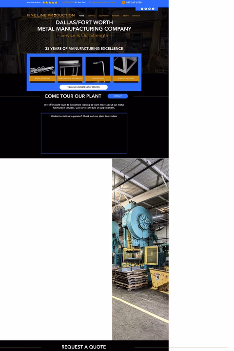 Fine-Line-Production Homepage 1440px