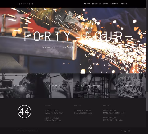Forty-Four-Manufacturing Homepage 1440px