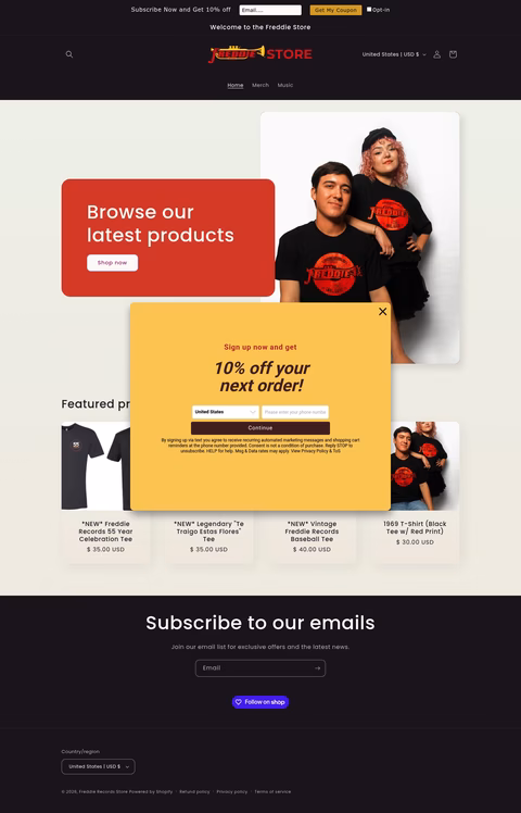 Freddie-Records Homepage 1440px