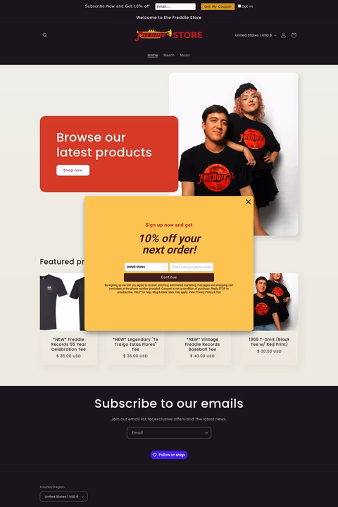 Freddie-Records Homepage 1440px