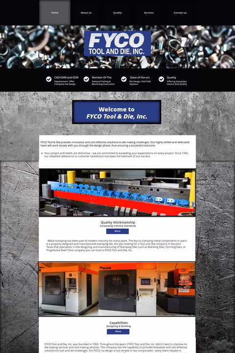 Fyco-Tool-Die Homepage 1440px